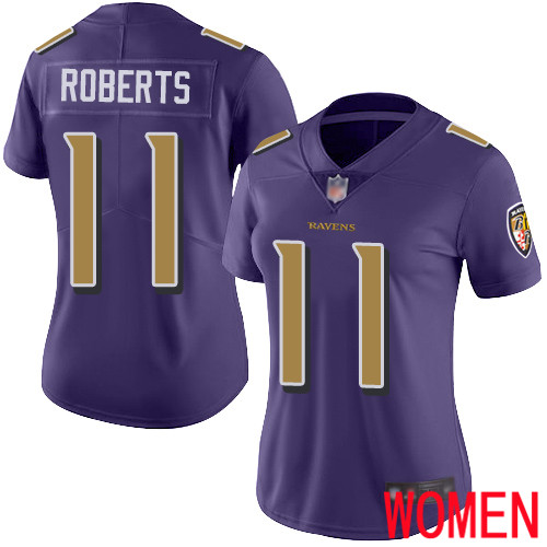 Baltimore Ravens Limited Purple Women Seth Roberts Jersey NFL Football #11 Rush Vapor Untouchable